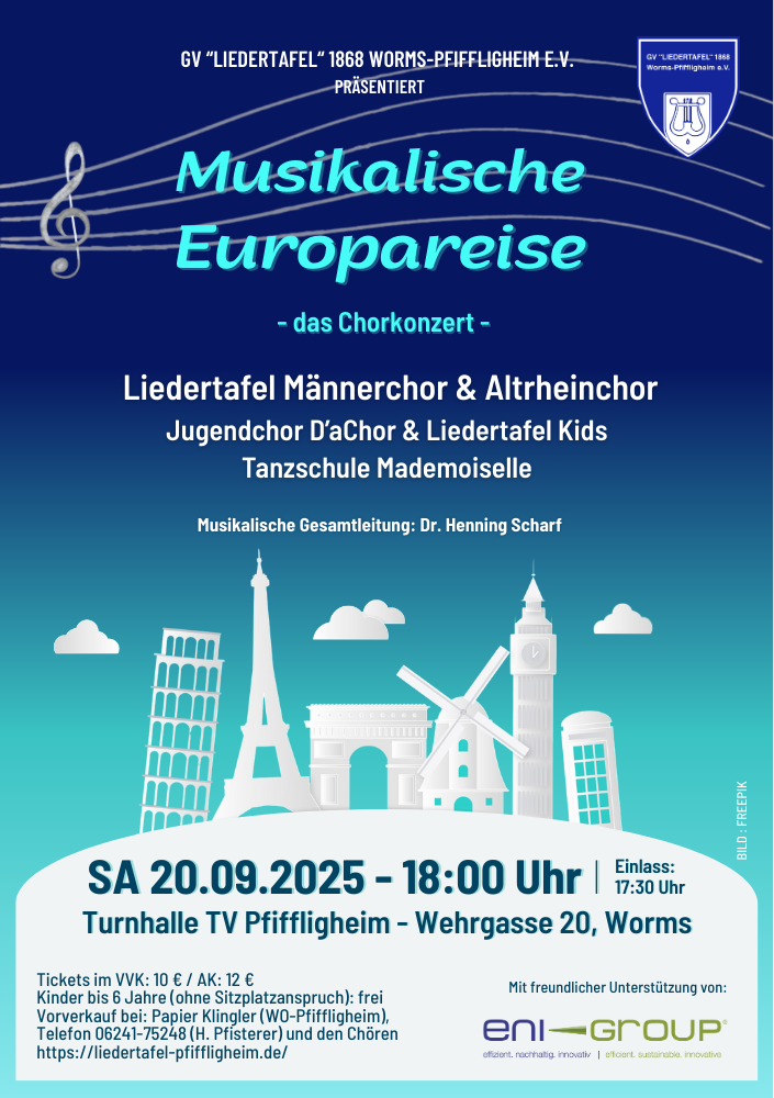 Flyer Konzert Europareise